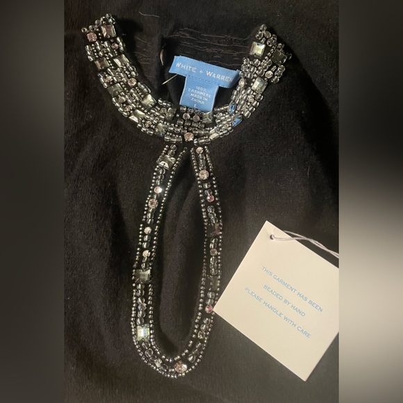 White + Warren Cashmere Sequin Sweater - Picture 4 of 5